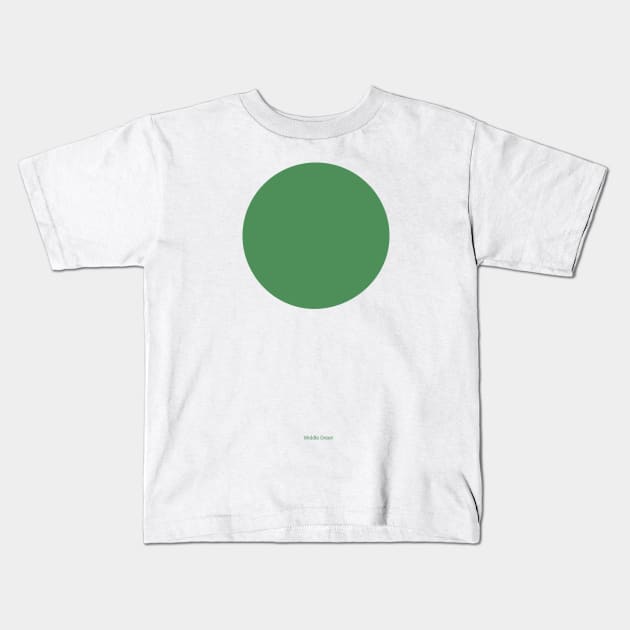 Circular - Crayola Middle Green Kids T-Shirt by Eugene and Jonnie Tee's